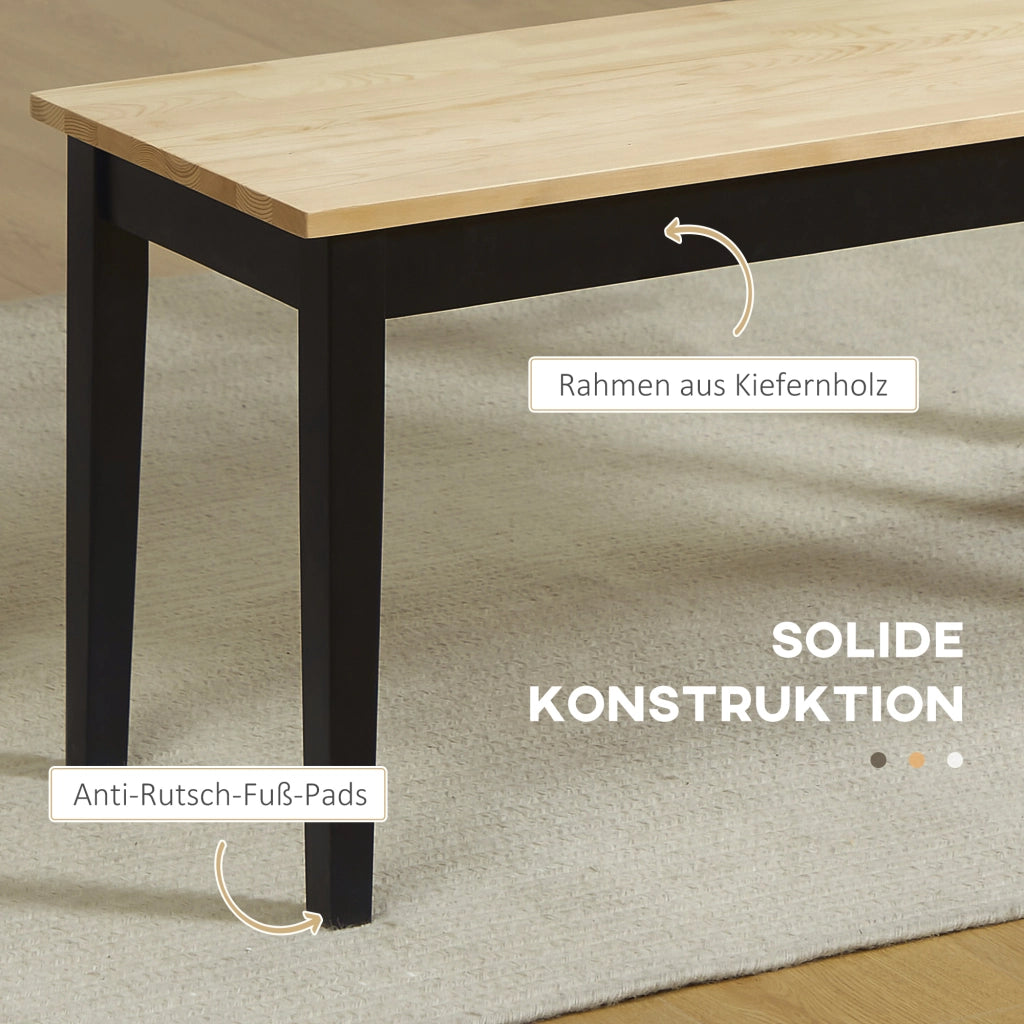 PANCA 2 posti in pino 102x36x45 cm naturale