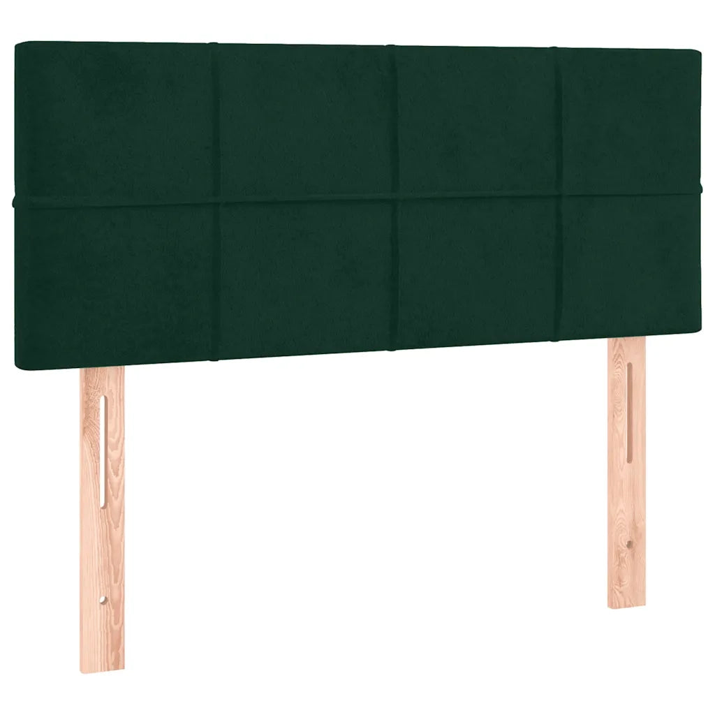 Giroletto a Molle con Materasso-Struttura Letto Verde Scuro 80x200 cm Velluto 652909