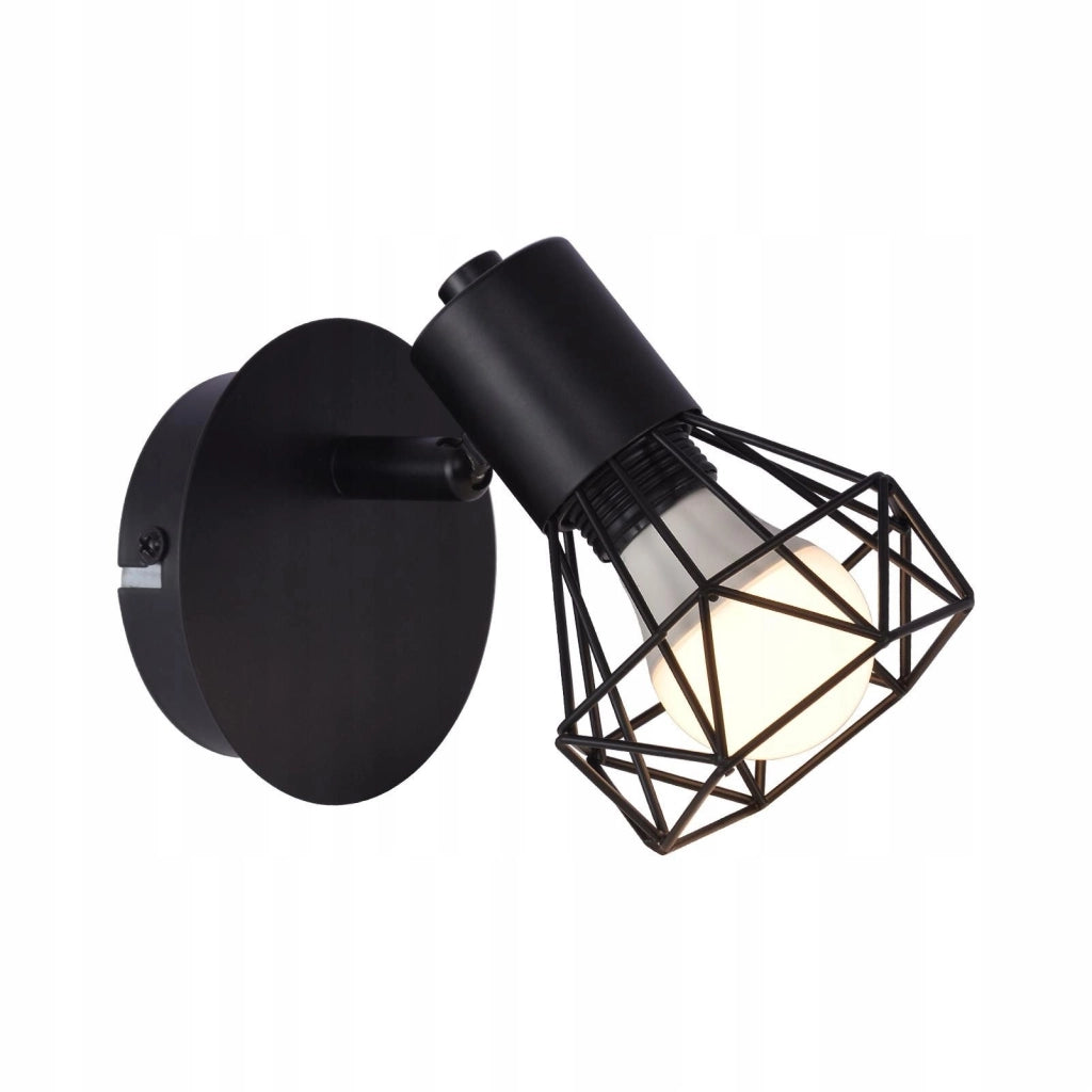 ZMH Plafoniera Vintage Faretto da soffitto Faretto da parete E14 orientabile 350° Retro