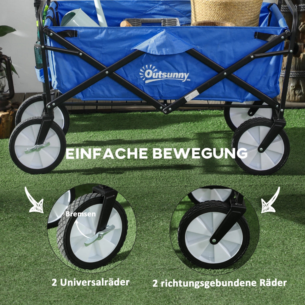 Carrello da giardino pieghevole ¨C zephmum ¨C 68 kg capacit¨¤ di carico