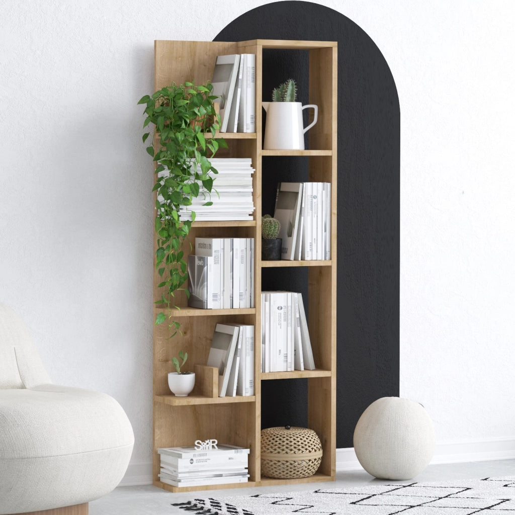 Libreria in legno "Lily" - 60 x 18 x 150 cm - Rovere