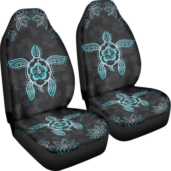Hoes per Auto Universale con Stampo Schildpad Hibiscus Fiori - Accessorio Decorativo per Auto