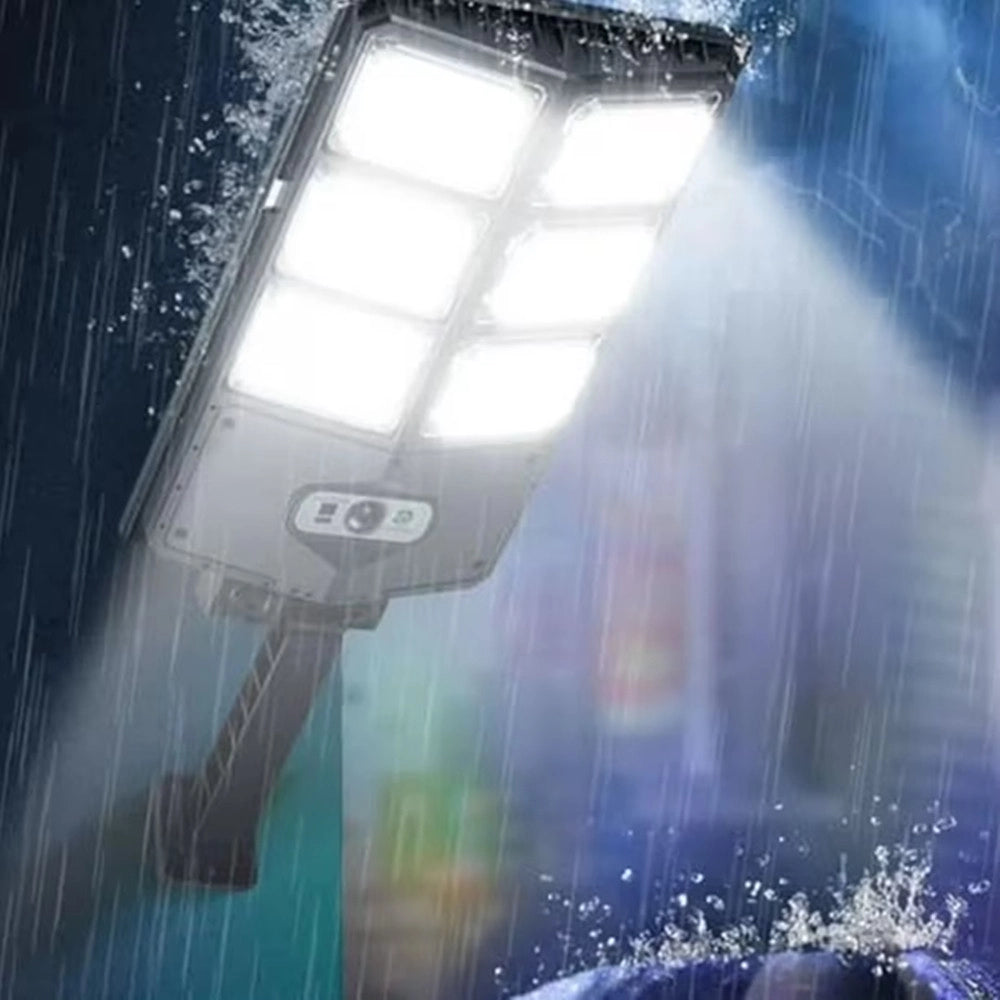 Trade Shop - Lampione Stradale Lampada A Led Da 600w Con Pannello Solare Telecomando Ip65 Uso Esterno -