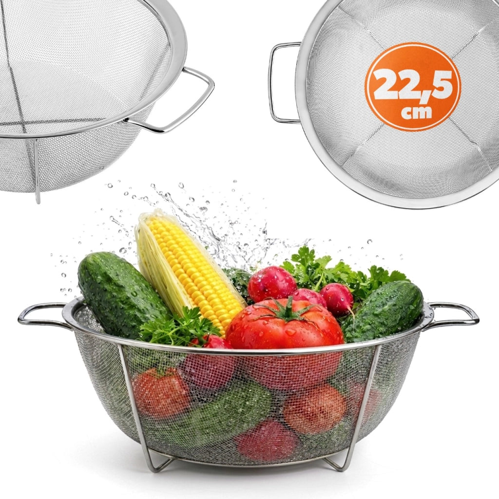 Colino KADAX da 24,5 cm in acciaio inox per verdure.
