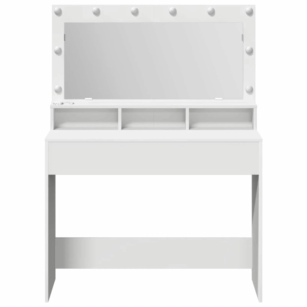 Toeletta | Tavolo da Trucco Bianco 100 x 41 x 135 cm Legno multistrato
