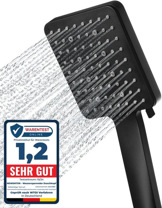 Douchekop grande, regolabile, manuale, douchekop grande, grande, douchekop idroeconomico, alta pressione, douchekop XXL con 6 tipi di getto (douchekop senza tubo)