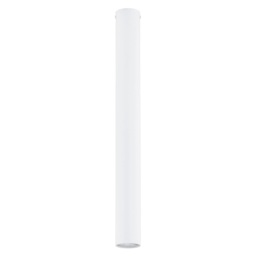 Plafoniera Moderna Faretto Marduk 1 Luce Acciaio Bianco 60 Cm