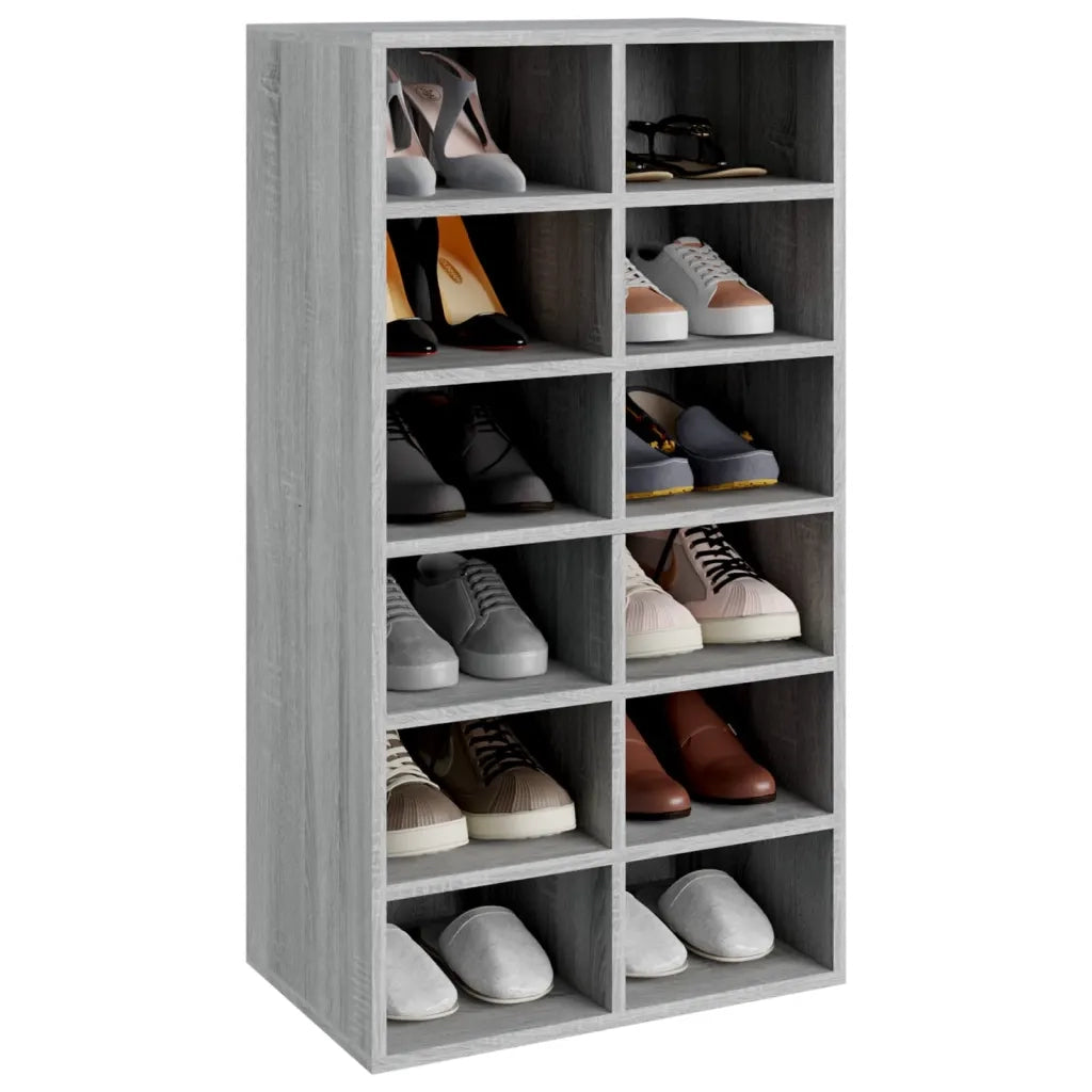 Scarpiera | Mobile per scarpe Grigio Sonoma 54x34x100,5 cm in Legno Multistrato