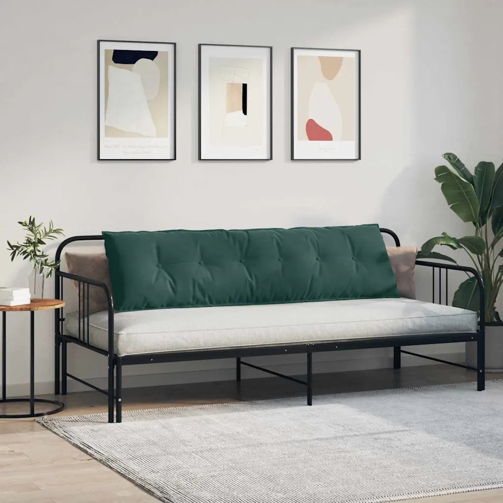 Cuscino per Schiena Verde Scuro 180 x 50 cm Tessuto in Cords