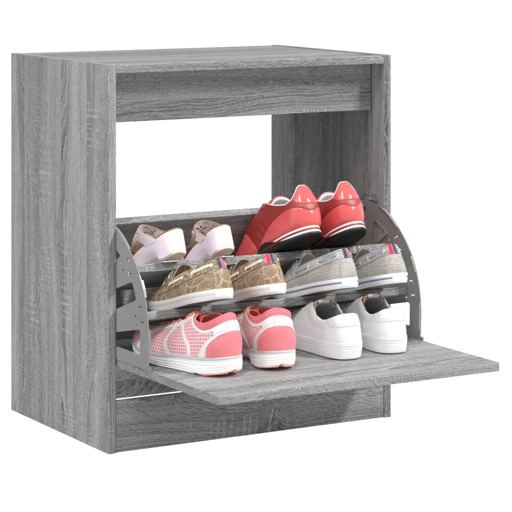 Scarpiera Grigio Sonoma 60x42x69 cm in Legno Multistrato 839985