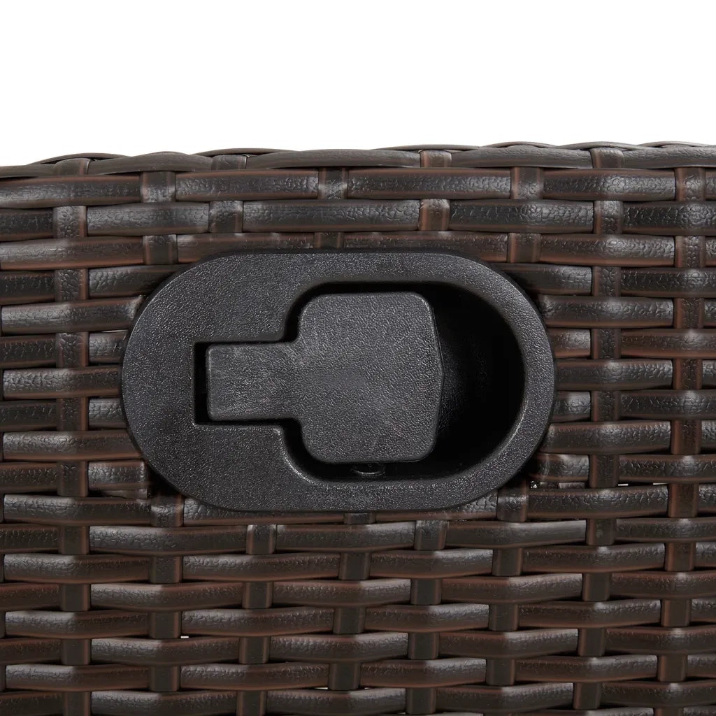Set Bistrò 3 pz con Cuscini Marrone in Polyrattan
