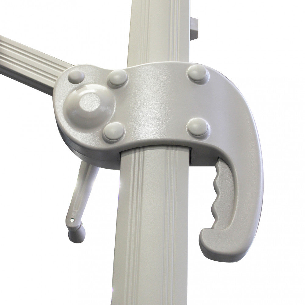 Ombrellone da Giardino Saturno Decentrato 3x4 m in Alluminio Multicolor Telo Tortora