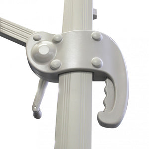 Ombrellone da Giardino Saturno Decentrato 3x4 m in Alluminio Multicolor Telo Tortora