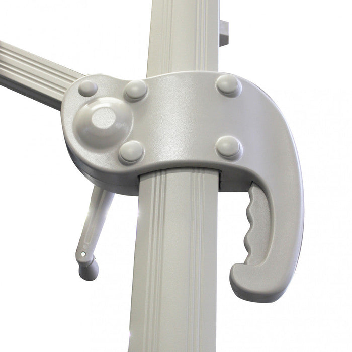 Ombrellone da Giardino Saturno Decentrato 3x4 m in Alluminio Multicolor Telo Tortora