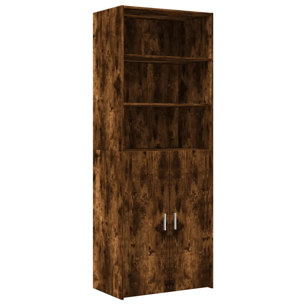 Credenza Rovere Fumo 70x42,5x185 cm in Legno Multistrato 3281375