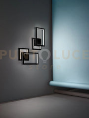 APPLIQUE IN ALLUMINIO COLORE NERO CROSS LED 20W CCT 3000K 4000K 6000K CRI?80 220-240V 50/60Hz 1160Lm