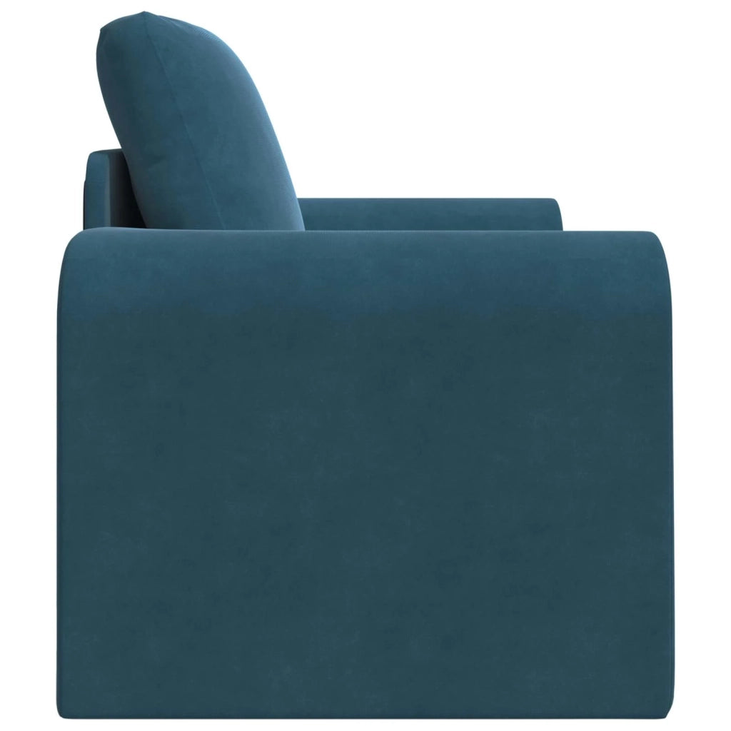 Divano letto | Sof¨¤ letto | Letto singolo Blu 98 x 71 x 83 cm Velluto