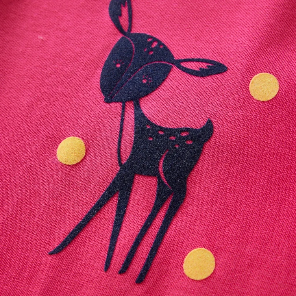 Maglietta da Bambina a Maniche Lunghe Fucsia 128 13532