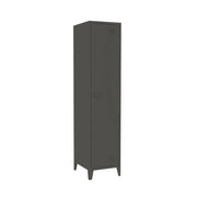 Mobile colonna Soleto, Pensile bagno o cucina, Armadio alto multifunzione, Mobiletto multiuso, 38x38 h180 cm, Ardesia