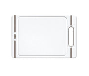 Tagliere pvc c manico bianco   tortora mis. l 34 x 22 x 1 cm stefanplast