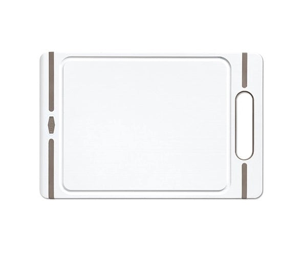 Tagliere pvc c manico bianco   tortora mis. l 34 x 22 x 1 cm stefanplast