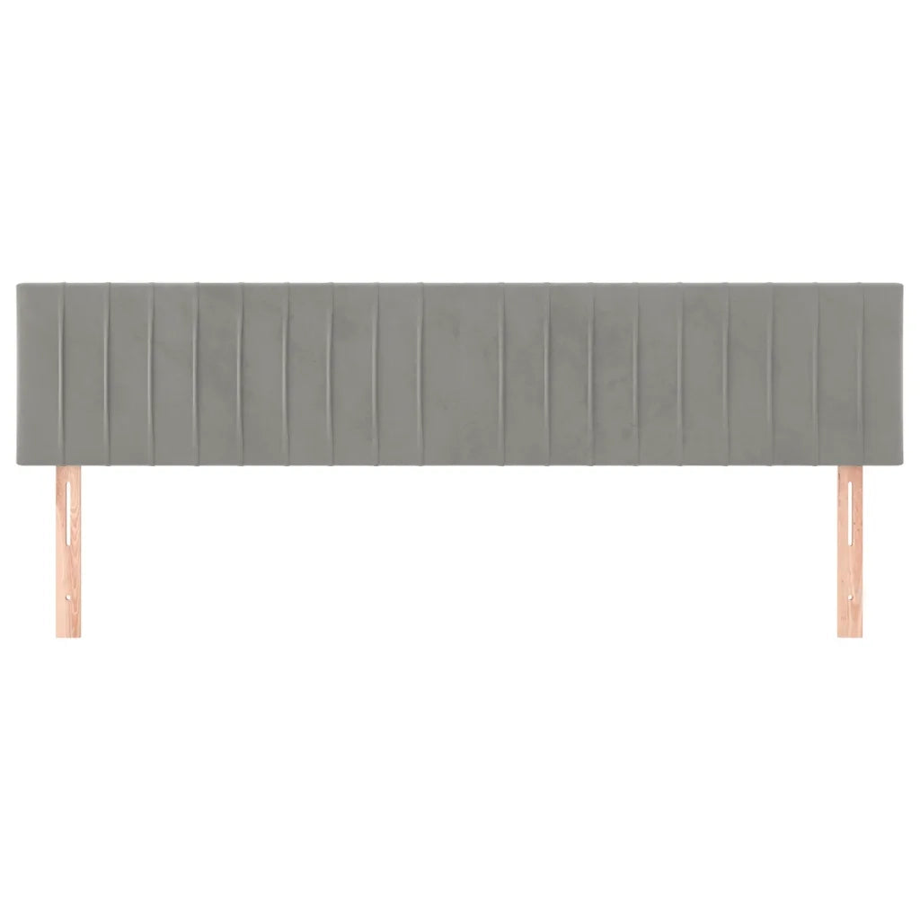 Testiera | Testata Grigio Chiaro 200x5x78/88 cm in Velluto