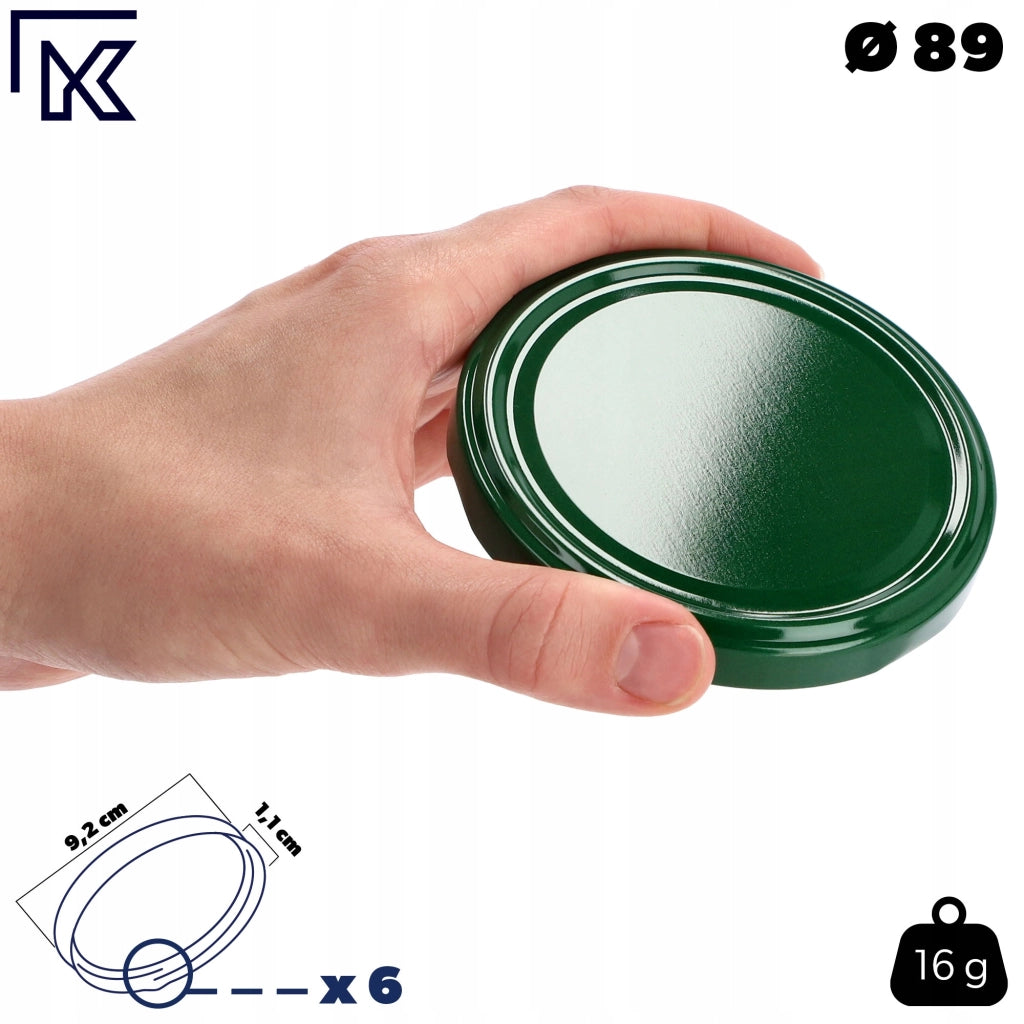 Tappi a vite KADAX per barattoli da 89 mm, confezione da 10 pezzi