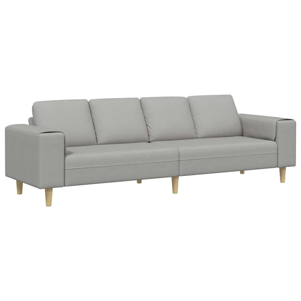 Divano per Soggiorno Grigio Nuvola 250 x 77 x 76 cm Poliestere 3335089