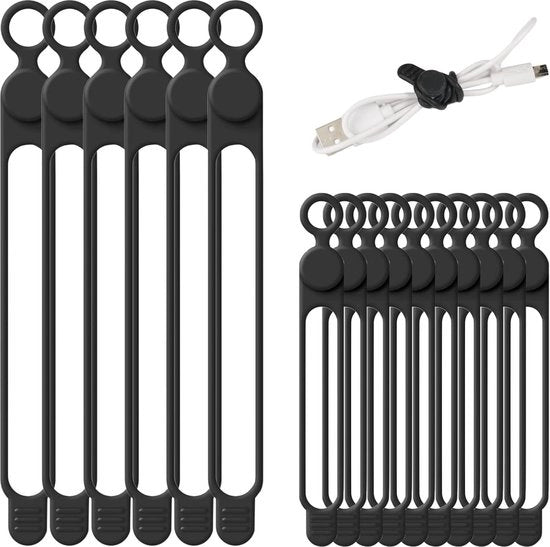 16 caviatori in silicone riciclabili - caviatori in silicone - organizzatore per cavi - cassetta per cavi - cavo per cuffie.