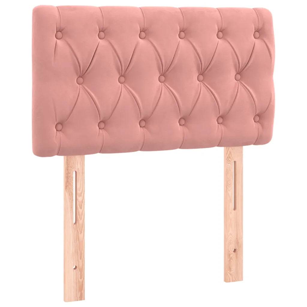 Giroletto a Molle con Materasso-Struttura Letto Rosa 80x200 cm in Velluto 488945