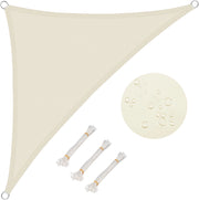 Vela ombreggiante 5x5x7m in PES 160 g/m² Idrorepellente Tenda a Vela Parasole Triangolare Protezione Solare Respirante Anti UV Giardino Esterni Grigio