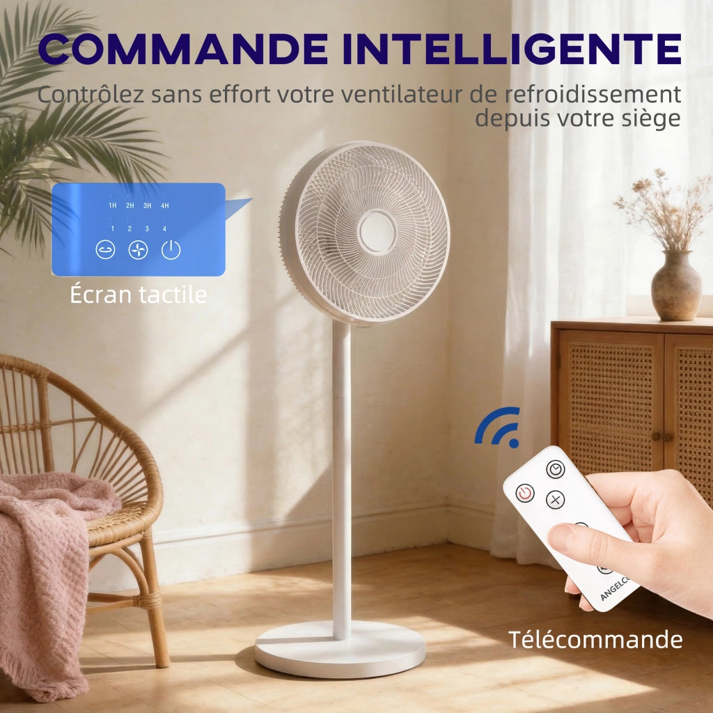 Ventilatore a colonna ¨C zephmum ¨C bianco, oscillazione 80¡ã, 4 velocit¨¤, timer 10h