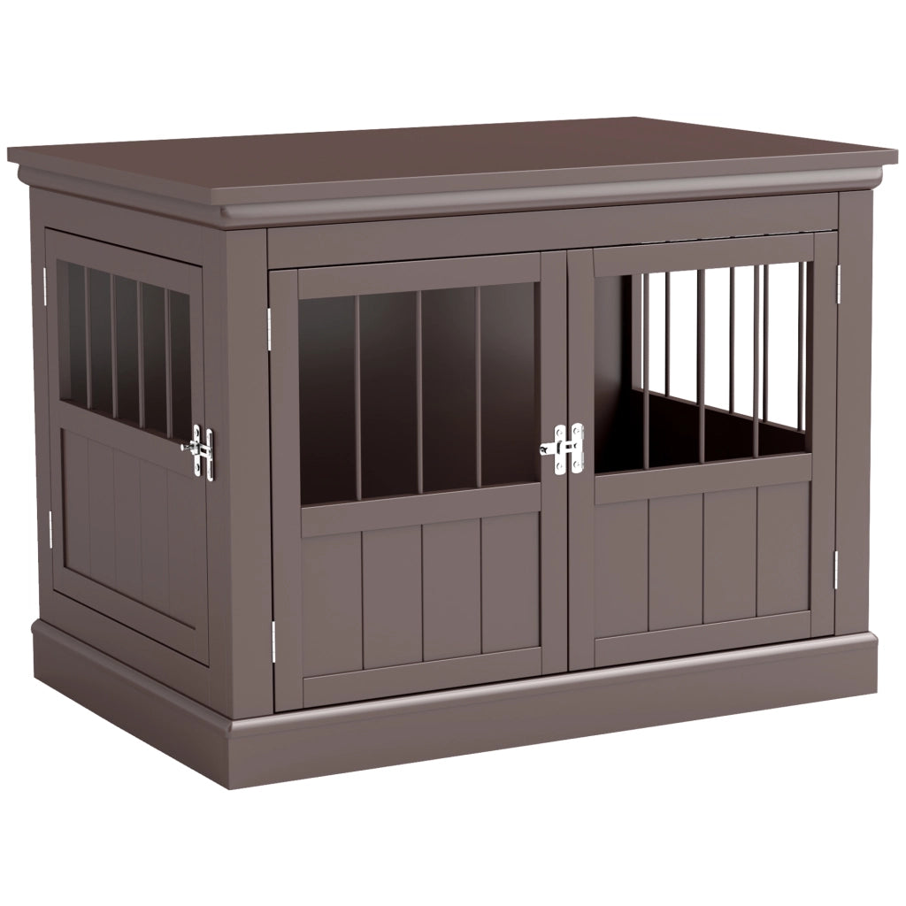 Tavolino da salotto moderno con 3 ante ¨C Zephmum ¨C Marrone 78x53x59 cm