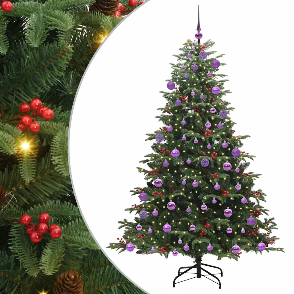Albero di Natale artificiale con 300 LED Verde 180 cm 3395556