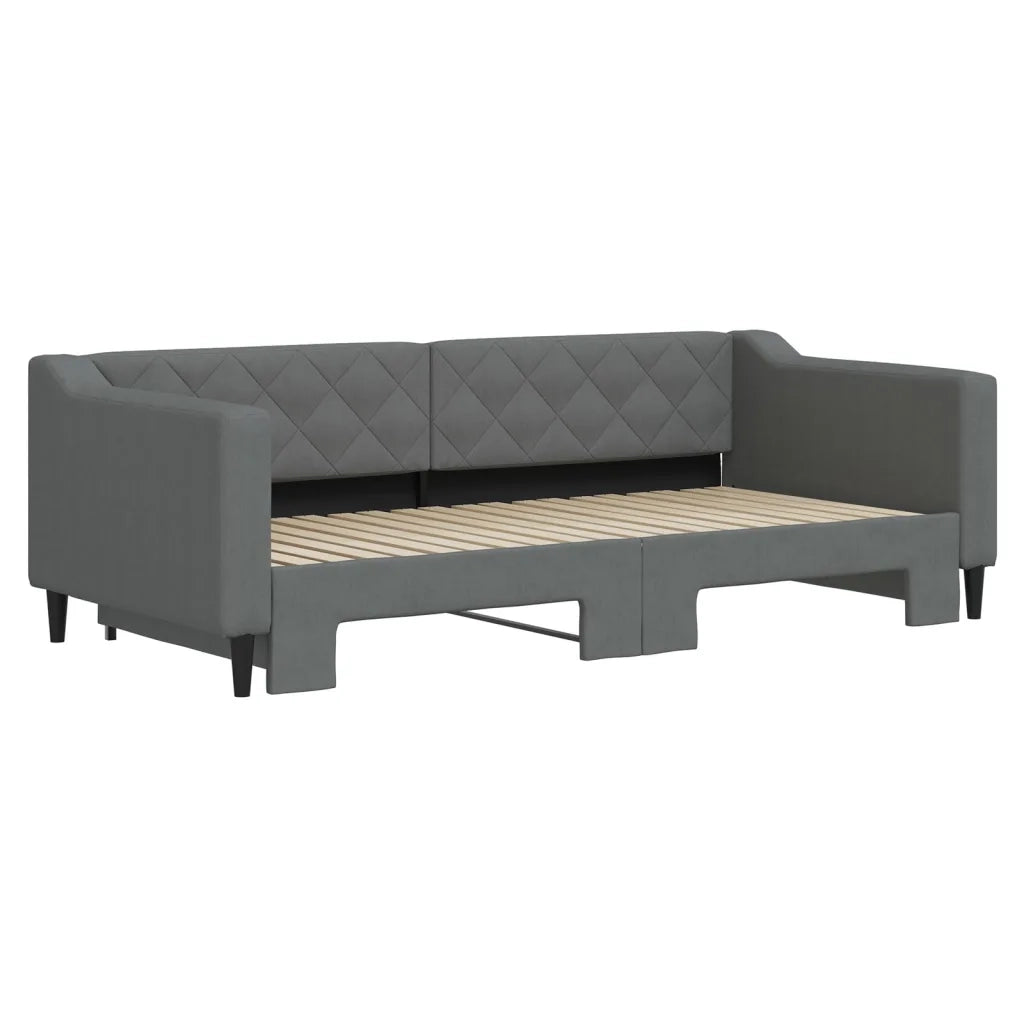 Divano Letto con Letto Estraibile Grigio Scuro 90x190cm Tessutocod mxl 130581