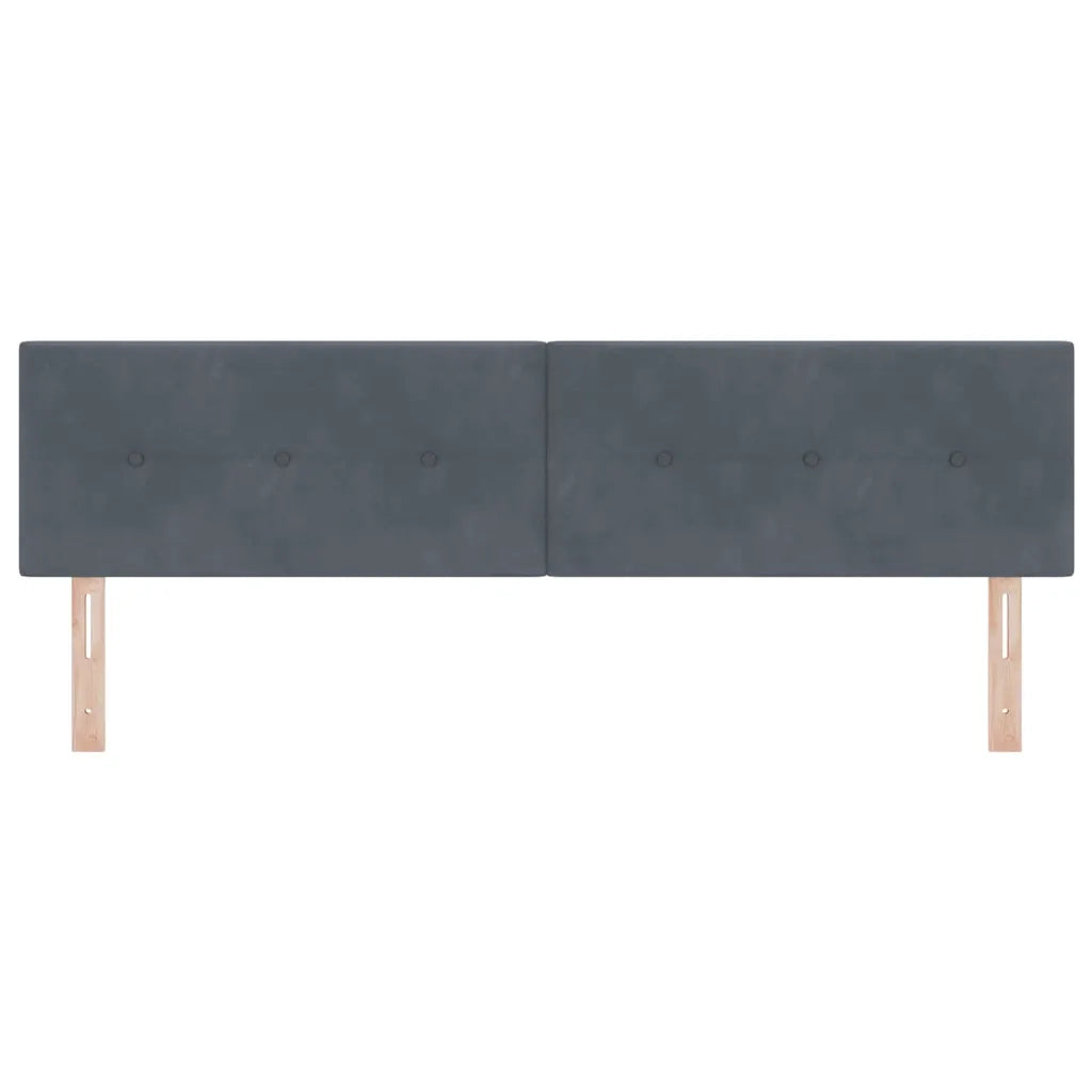 Testiera LED con strisce LED Grigio 180 cm Velluto 3338156