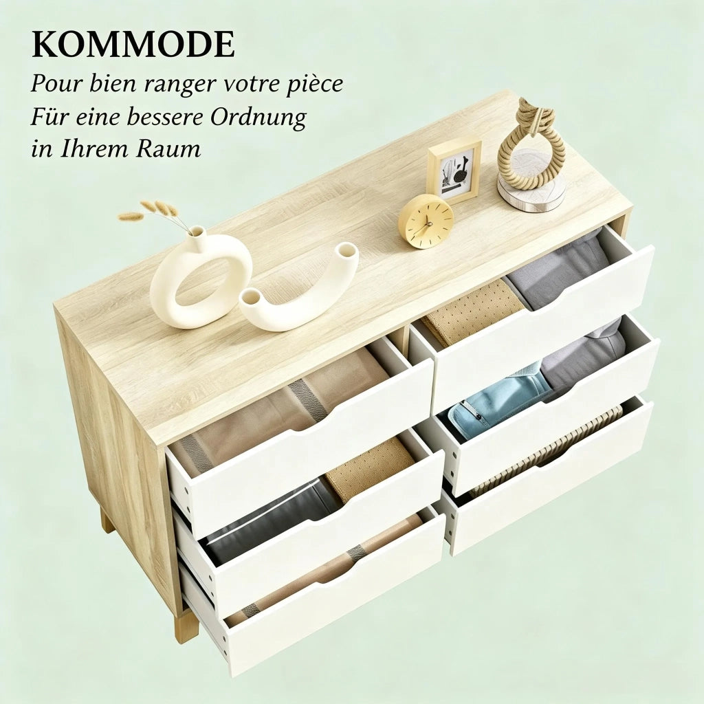 Comò con contenitore, pratico armadio-comò e versatile credenza (solo 1 comò con contenitore)