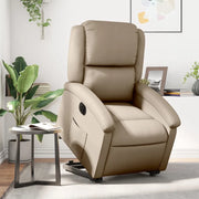 Poltrona Alzapersona Reclinante Elettrica Cappuccino Similpelle