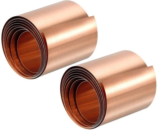 Rolle di carta-aluminiatura a rullo, 2 pezzi, 0,2 x 40 x 1000 mm, coperchio di rame puro, foglio di alluminio, rullo, nastro per artigianato, riparazioni elettriche, isolamento e terra