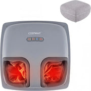 Massaggiatore per Piedi Shiatsu con Calore, Impastamento Profondo a 3 Livelli, Compressione Aria, Timer e Copertura Antipolvere, Scaldapiedi per Fascite Plantare e Neuropatia