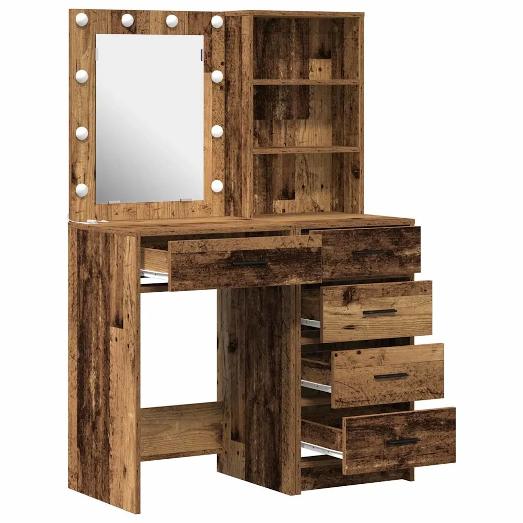 Toeletta | Tavolo da Trucco con cassetto 2 pz Marrone 50 x 41 x 135 cm