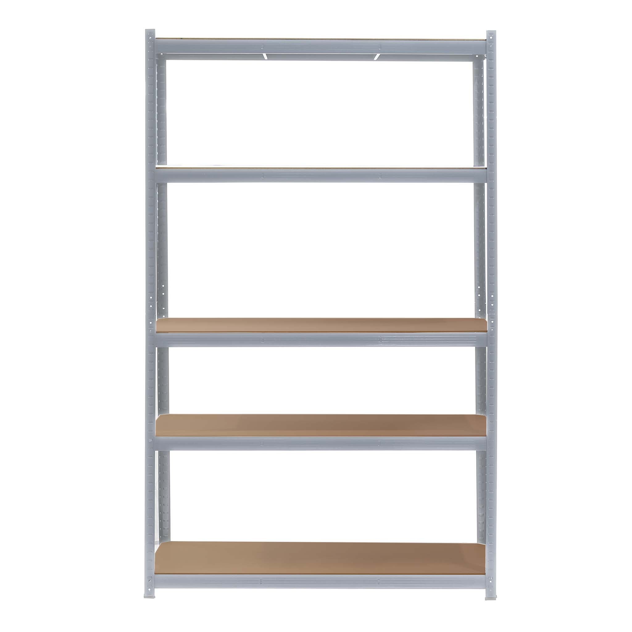 Scaffale per carichi pesanti zincato 100x50x204cm Scaffale a incastro 5 ripiani 200kg/piano