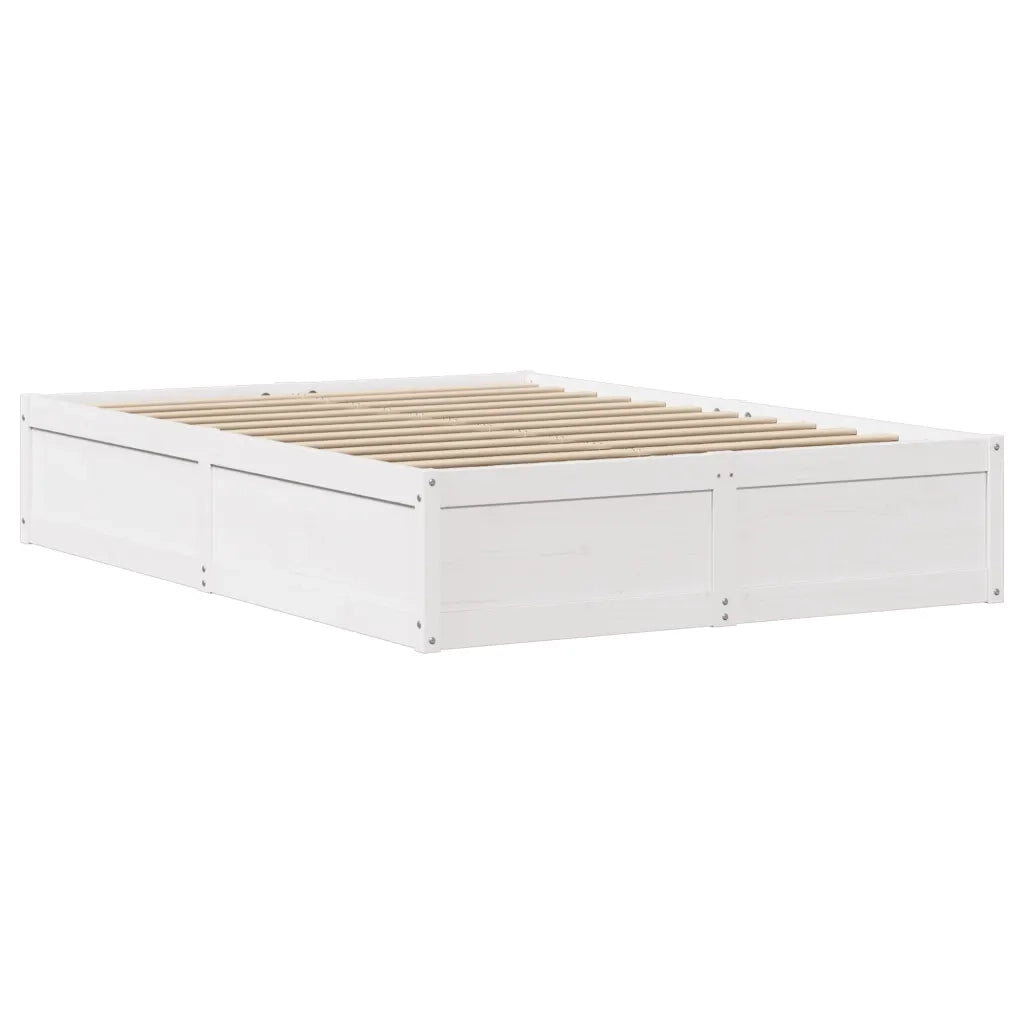 vidaXL Giroletto con Testiera Bianco 120x190 cm Legno Massello di Pino