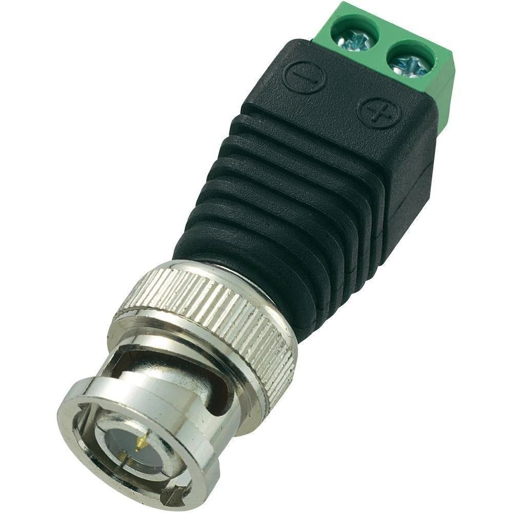 Trade Shop - 4x Connettori Adattatori 12v Balun Bnc Jack Rca Per Dvr Sorveglianza Telecamere -