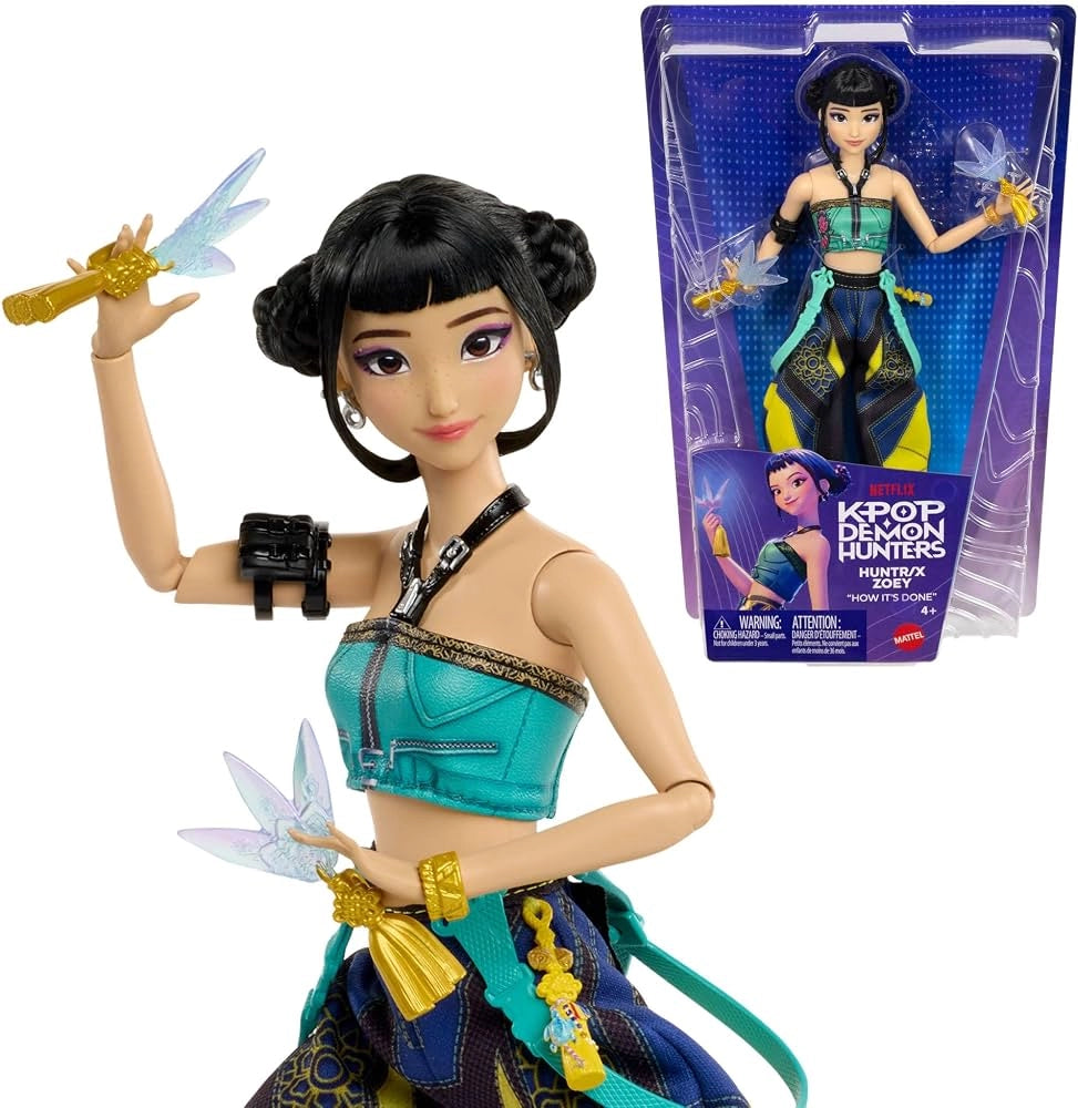 KPop Demon Hunters HUNTR/X Bambola alla moda Zoey,Mattel, Eta 4+