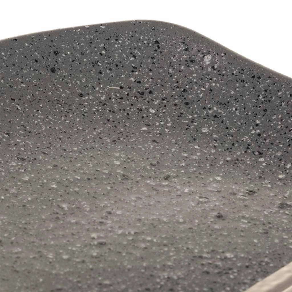 Centrotavola in ceramica argento 38x26,5x5,5h