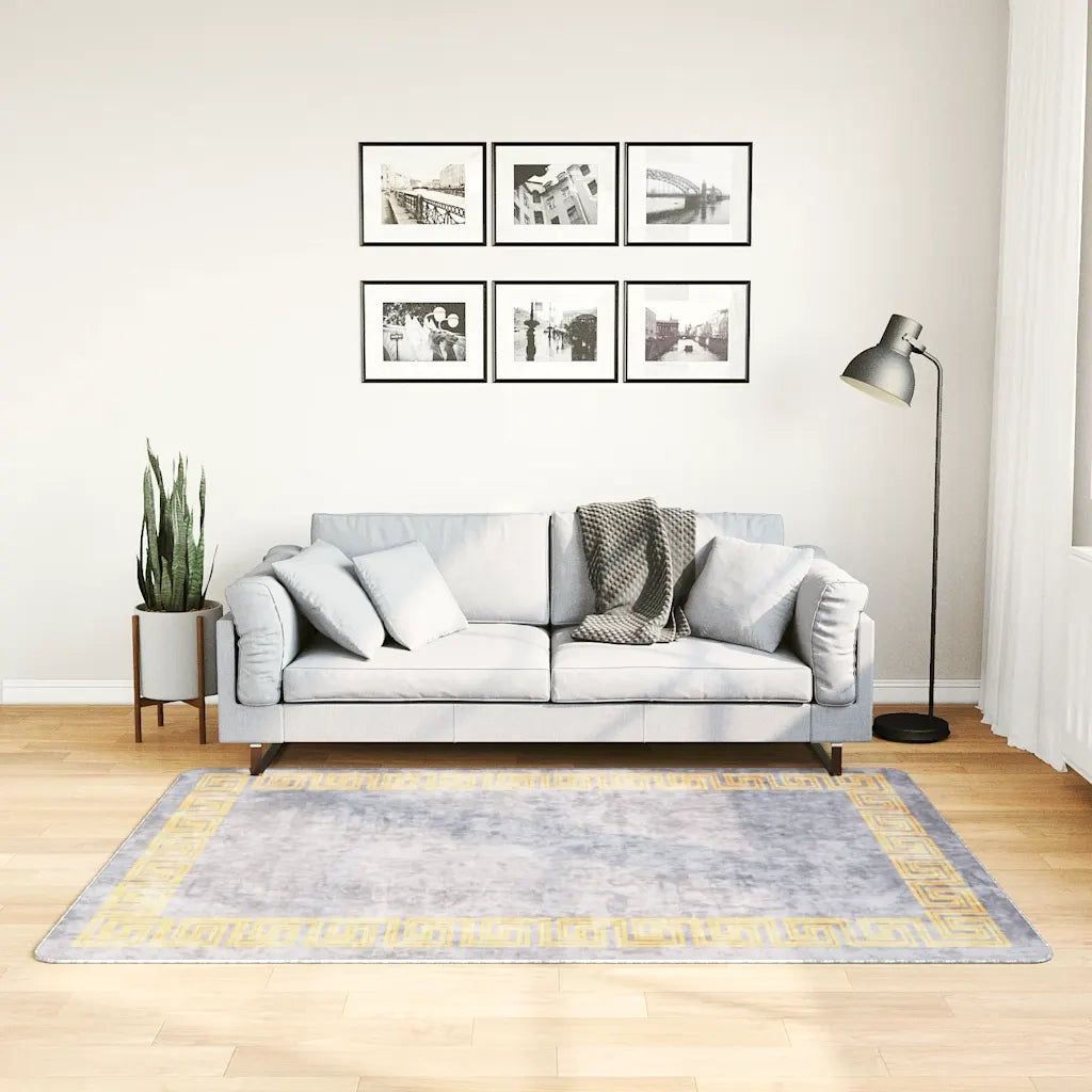 Tappeto Lavabile 120x180 cm Grigio 337936