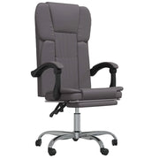 Sedia da ufficio girevole e reclinabile sedia da computer sedia da studio similpelle grigia 02_0024248