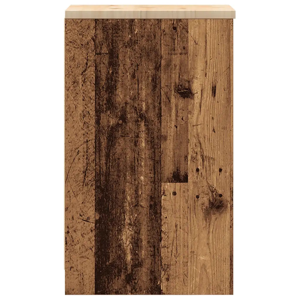 Armadietto per Garage in Legno Vecchio 30x51x85 cm 860533