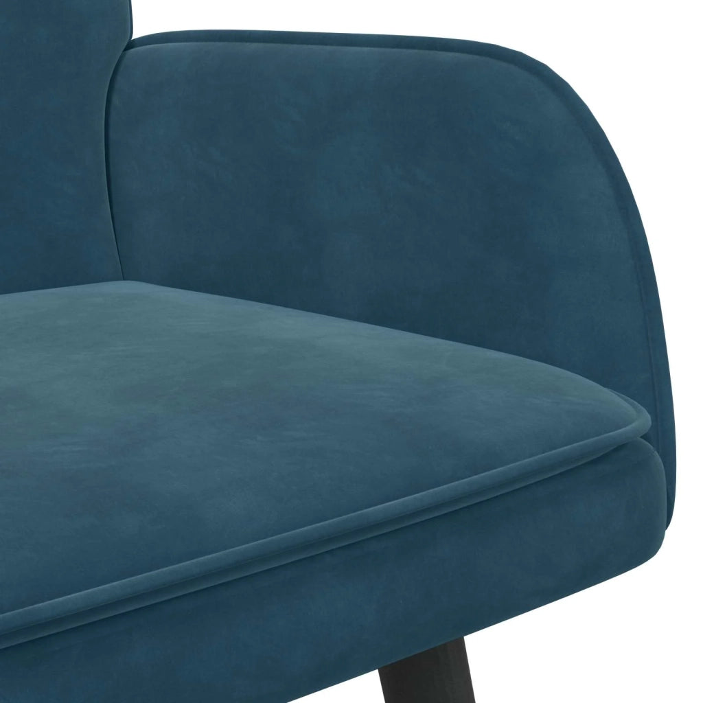 Sofa a Due Posti Blu 115 x 61 x 87 cm Velluto 42028921